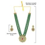 Buy Pujvi Fashions Green Kundan Necklace set for womens or girls. - Purplle