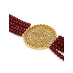 Buy Pujvi Fashions Maroon choker necklace set for womens or girls. - Purplle