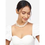 Buy Ahaanya Pink & Off White Beaded Choker Necklace NLJ89 - Purplle