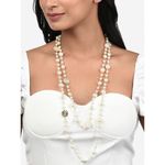 Buy Ahaanya White Pearl Necklace With Gold Tone Chain O2AHANK55 - Purplle