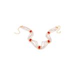 Buy Ahaanya White Pearl And Red Agate Kamarband O2AHABT92 - Purplle