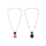 Buy Ahaanya Set Of 2 Multi Colour Necklaces TIOO2AHANK107 - Purplle