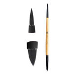 Buy KINDED Lip Liner and Lip Filler Brush Double Sided 2 in 1 Lipstick Gloss Applicator Professional Series for Makeup with Smooth Soft Synthetic Bristles Anti Rust Aluminium Ferrule Wooden Handle Grip - 1 Pc - Purplle