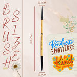 Buy KINDED Lip Liner and Lip Filler Brush Double Sided 2 in 1 Lipstick Gloss Applicator Professional Series for Makeup with Smooth Soft Synthetic Bristles Anti Rust Aluminium Ferrule Wooden Handle Grip - 1 Pc - Purplle