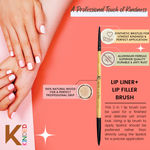 Buy KINDED Lip Liner and Lip Filler Brush Double Sided 2 in 1 Lipstick Gloss Applicator Professional Series for Makeup with Smooth Soft Synthetic Bristles Anti Rust Aluminium Ferrule Wooden Handle Grip - 1 Pc - Purplle