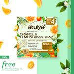 Buy Atulya Orange & Lemongrass Soap Value Pack -300 gm - Purplle