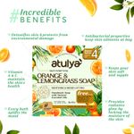 Buy Atulya Orange & Lemongrass Soap Value Pack -300 gm - Purplle