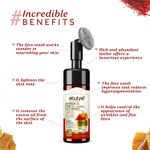 Buy Atulya Saffron & Honey Foaming Face Wash With In-Built Soft Face Brush 150 ml - Purplle