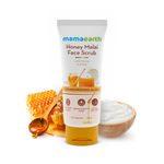 Buy Mamaearth Honey Malai Face Scrub with Honey & Malai for Nourishing Glow (100 g) - Purplle