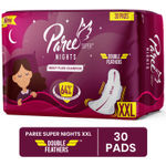 Buy Paree Super Nights Sanitary Pads with Double Feather for Heavy Flow, XXL | All Night Leakage Protection and Convenient Disposable Pouch - 30 Pads - Purplle