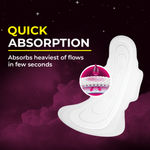 Buy Paree Super Nights Sanitary Pads with Double Feather for Heavy Flow, XXL | All Night Leakage Protection and Convenient Disposable Pouch - 30 Pads - Purplle