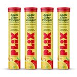Buy PLIX Apple Cider Vinegar 15 Effervescent Tablets for weight management (Lemon Masala) with vitamin B12, Pack of 4 - Purplle