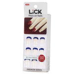 Buy Lick 12 Pcs Classic French Manicure Artificial/False/Fake Reusable Acrylic Nails - Purplle