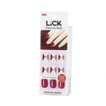 Buy Lick 12 Pcs Dark Pink Artificial Reusable False/Fake Acrylic Nails Extension Nail Art - Purplle