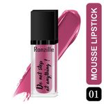 Buy Ronzille Weightless Mousse Lipstick Lighter Infused with Vitamin E -01 - Purplle