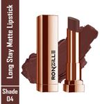 Buy Ronzille RC Long Stay Creamy Matte Lipstick With Intense Colour -04 - Purplle