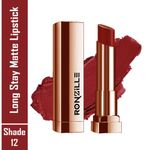 Buy Ronzille RC Long Stay Creamy Matte Lipstick With Intense Colour -12 - Purplle
