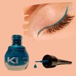 Buy KINDED Eye Liner Liquid Waterproof Smudgeproof Longlasting Insta Bold Look Intense Heavenly Soothing Colour Pigments Precise Tip Quick Drying Eyeliner (5 ml, Matte Finish, Teal Green) - Purplle