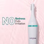 Buy Sirona 6-in-1 Electric Razor for Women | For Eyebrows, Upper Lips, Chin, Peach Fuzz, Underarms & Bikini Area | Pain-Free Hair Removal at Home | Battery Operated - Purplle