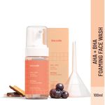 Buy biocule Oil Clear AHA BHA Foaming Face Wash, Face Wash for Oily Skin & Acne Prone Skin with Salicylic Acid (BHA) from Willow Bark & Natural AHAs, Acne, Pimple & Oil Control, for Men & Women, 100ml - Purplle