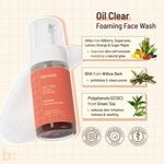 Buy biocule Oil Clear AHA BHA Foaming Face Wash, Face Wash for Oily Skin & Acne Prone Skin with Salicylic Acid (BHA) from Willow Bark & Natural AHAs, Acne, Pimple & Oil Control, for Men & Women, 100ml - Purplle