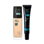 Buy Maybelline New York Fit Me Regime Kit- Fit Me Matte & Poreless Primer+ Fit Me Foundation Shade 115 60 ml - Purplle