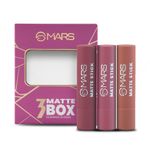 Buy MARS Matte Box Set of 3 Creamy Matte Lipsticks - 02 Peaches and Nudes | 3.2gx3 - Purplle