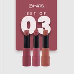 Buy MARS Matte Box Set of 3 Creamy Matte Lipsticks - 02 Peaches and Nudes | 3.2gx3 - Purplle