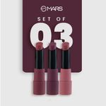 Buy MARS Matte Box Set of 3 Creamy Matte Lipsticks - 03 Plums | 3.2gx3 - Purplle