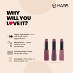 Buy MARS Matte Box Set of 3 Creamy Matte Lipsticks - 03 Plums | 3.2gx3 - Purplle