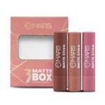 Buy MARS Matte Box Set of 3 Creamy Matte Lipsticks - 05 Blushed Nudes | 3.2gx3 - Purplle