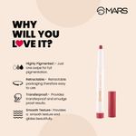 Buy MARS Retractable Poppins Long Lasting Lip Crayon | Matte Finish | Smudge Proof & Kiss Proof Crayon Lipstick for Women (1.3 gm) (17-SWOONING MAROON) - Purplle