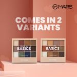 Buy MARS 12 Shades Back to Basics Eyeshadow Palette with Free Applicator | Matte | Shimmer | Beginner Friendly & Long Lasting Eye Shadow Palette (14.4 gm) (Shade-01) - Purplle