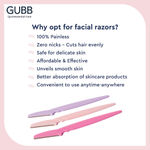 Buy GUBB Face & Eyebrow Razor For Women, Safe & Painless Hair Removal - 3 Facial Razors - Purplle