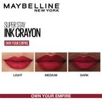 Buy Maybelline New York Super Stay Crayon Lipstick, 50 Own your Empire (1.2g) - Purplle