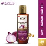 Buy WOW Skin Science Onion & Collagen Anti-Hairfall Hair Oil | Nourishes Scalp & Stimulates Roots | Reduces Hairfall | Reduces Breakage | Repairs Damaged Hair | Minimizes Split Ends | Boosts Hair Thickness- 25 ml - Purplle