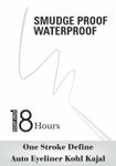 Buy Half N Half One Stroke Defining Auto Eyeliner Kohl Kajal, smudge proof and waterproof, 18hour Long Lasting, 0.3 gm - Purplle