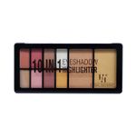 Buy Half N Half 10 in 1 Eyeshadow & Highlighter Makeup Kit, 23 gm - Purplle