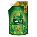 Buy Dabur Vatika Health Shampoo 1L Pouch -Refill - Purplle