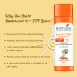 Buy Biotique Sun Shield  Sandalwood Ultra Protective Lotion 50+ Spf Uva/Uvb Sunscreen (190 ml) - Purplle