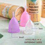 Buy FabPad Reusable Menstrual Cup for Women and Teens | Ultra Soft, Odour and Rash Free | 100% Medical Grade Silicone | No Leakage | Protection for Up to 8-10 Hours | US FDA Registered (Teens) - Purplle