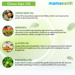 Buy Mamaearth Onion Oil For Hair Regrowth & Hair Fall Control With Redensyl (150 ml) Pack Of 2 - Purplle