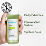 Buy mCaffeine Fruit-AHA Mix & Green Tea Toner to Mildly Exfoliate, Improve Skin Texture & Tighten Pores | Glowing Skin in 1 Use | Alcohol-Free - 150 ml - Purplle