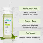 Buy mCaffeine Fruit-AHA Mix & Green Tea Toner to Mildly Exfoliate, Improve Skin Texture & Tighten Pores | Glowing Skin in 1 Use | Alcohol-Free - 150 ml - Purplle
