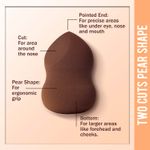 Buy NY Bae Pro Beauty Blender | Two Cuts Pear Shape Blender | Brown | Flawless Makeup Application | Maximum Coverage - Quirky 02 - 1 Pc - Purplle