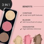 Buy Swiss Beauty Cheek-A-Boo 3 In One Blusher|Contour|Highlighter 01 - Purplle