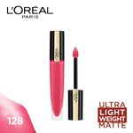 Buy L'Oreal Paris Rouge Signature Matte Liquid Lipstick - I Decide 128 (7 ml) - Purplle