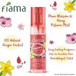 Buy Fiama Happy Naturals Perfume Mists, Plum Blossom and ylang with Floral & Woody Notes, 91% Natural Origin Content, Long Lasting Fragrance, 120ml Bottle - Purplle