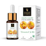 Buy Good Vibes Vitamin C & B3 Skin Glow Face Serum | With Orange | Easy Absorption | No Parabens, No Silicones, No Sulphates, No Animal Testing (10 ml) - Purplle