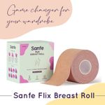Buy Sanfe flix breast lifter roll  | Flix Body Shaper | Flix Cotton Nipple Covers | Long-Lasting Adhesive | Comfortable & Discreet | Waterproof | Go Braless, Strapless & Backless 1 Unit - 1 Unit - Purplle